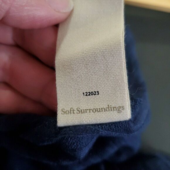 Soft Surrounding Dress PL Navy Blue Maxi Casual Coastal Minimalist - Picture 5 of 8